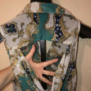 Ali & Kris Multi Color Paisley Sleeveless Blouse